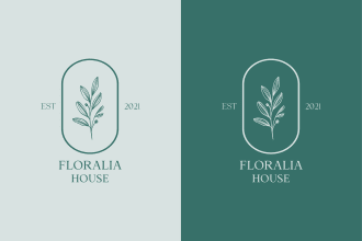 design beautiful feminine hand drawn botanical boho logo