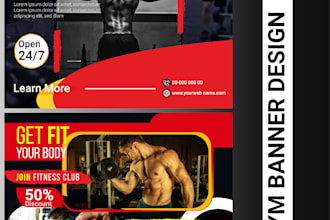 do modern fitness and gym, sports instagram ads poster
