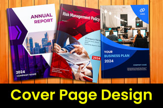 create cover page design for ebook, report, and assignment