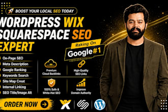 provide wordpress wix website and squarespace SEO services