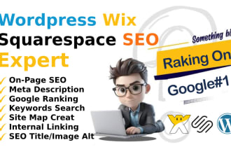 provide wordpress wix website and squarespace SEO services