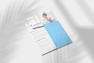 design a professional one pager flyer brochure in four hours