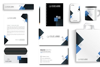 design stationary items business card and flyer