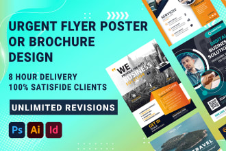 make a unique flyer poster door hanger design in 6 hour