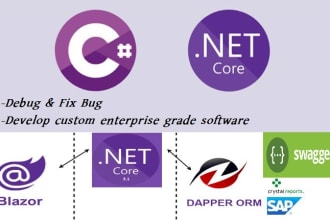 develop blazor and  dotnet core full stack application