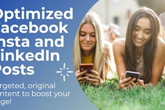 write SEO optimized posts for facebook and instagram