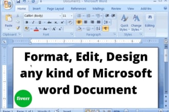 edit, redesign word document to your requirement