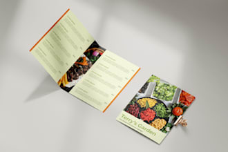 design modern, professional menu or price list
