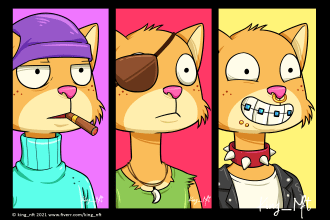 create high quality animal nft cartoon art design  for your collections