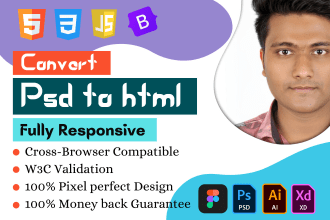 do convert psd to html, xd to html, figma to html