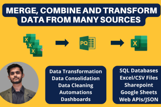 merge and combine data in excel using power query