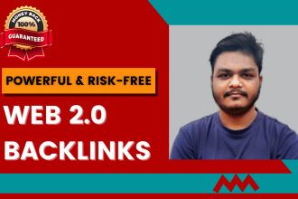 create 100 high authority web 2 0 backlinks manually