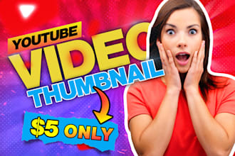 design eye catchy youtube thumbnail