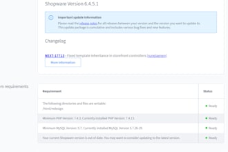 maintain shopware shop, monthly backups and updates