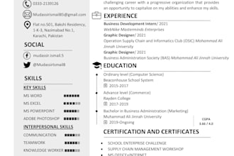 design your professional CV or resume