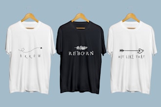 do simple minimalist and typography t shirt design