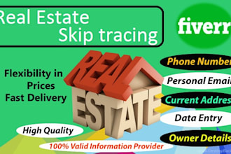 do skip tracing and data entry for real estate