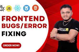 fix any bugs in javascript react js html css bootstrap
