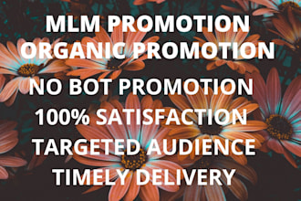 promote your MLM, affiliate, ico, crypto token website, telegram marketing