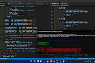 fix any python bugs or errors and update the script