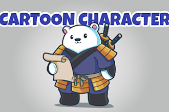 draw cute cartoon animal characters or mascot