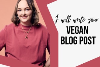 write your vegan blog post