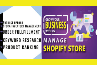help you to review your shopify store inventory and design and make sales