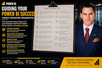 guide you through power bi and provide an implementation plan