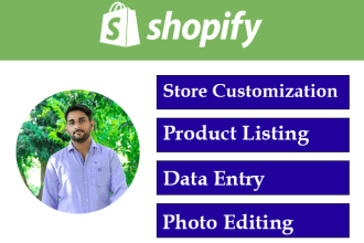be your shopify virtual assistant VA, do data entry and help