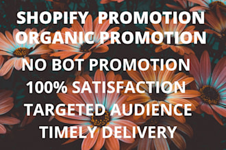 do converting shopify store promotion, ecommerce marketing to boost store sales