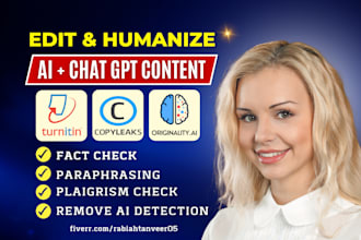 do ai content editing and humanize chatgpt or ai content