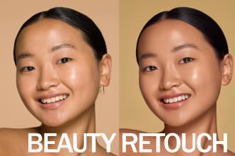 do high end natural beauty photo retouching