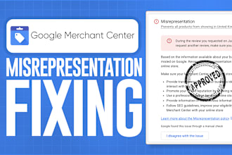 fix google merchant center errors and misrepresentations