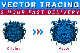 vector tracing, redraw logo or vectorize, image to vector