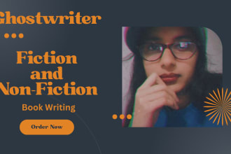 write 100k words fiction and nonfiction book as ghostwriter