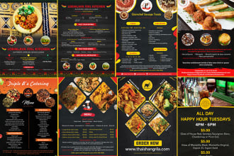 design food flyer, poster and menu cards