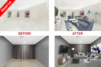 do virtual staging, virtual furniture, virtual renovation quick turnaround time