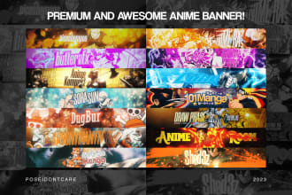 create premium and awesome anime youtube banner