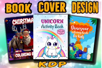 design kdp cover, and low content book, kids adults