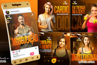 create instagram carousel post, design feed post or stories