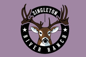 design hunting logo with express delivery