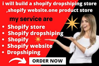 setup shopify dropshipping store, shopify website or shopify store