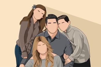 draw minimalist vector portrait from your photo