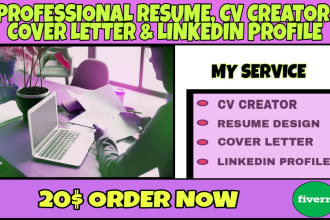 create and upgrade your resume, CV, cover letter and linkedin profile