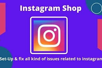 set up and fix every issue related to instagram shop