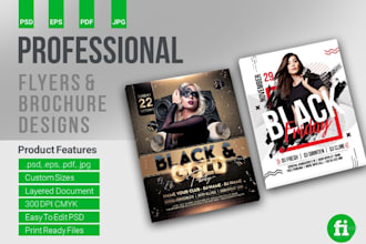 design a professional flyer or brochure for your business