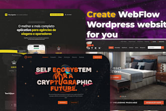 create webflow wordpress shopify website for you