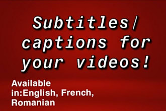 translate, make captions or subtitles