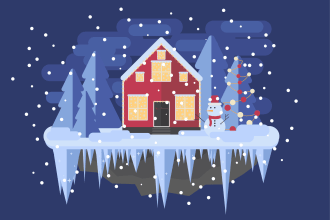 create illustrations for christmas, new year, holidays, greeting cards