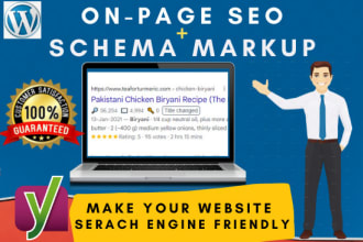 do wordpress yoast  on page SEO with schema markup